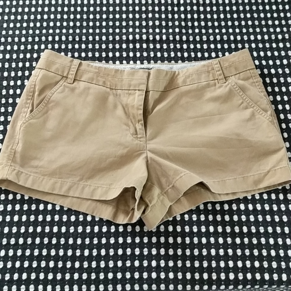 J Crew Tan Chino 3 inch Shorts size 12